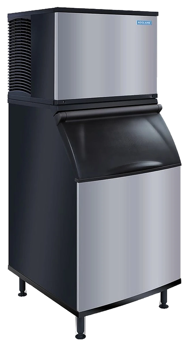 Koolaire modular ice machine on a storage bin